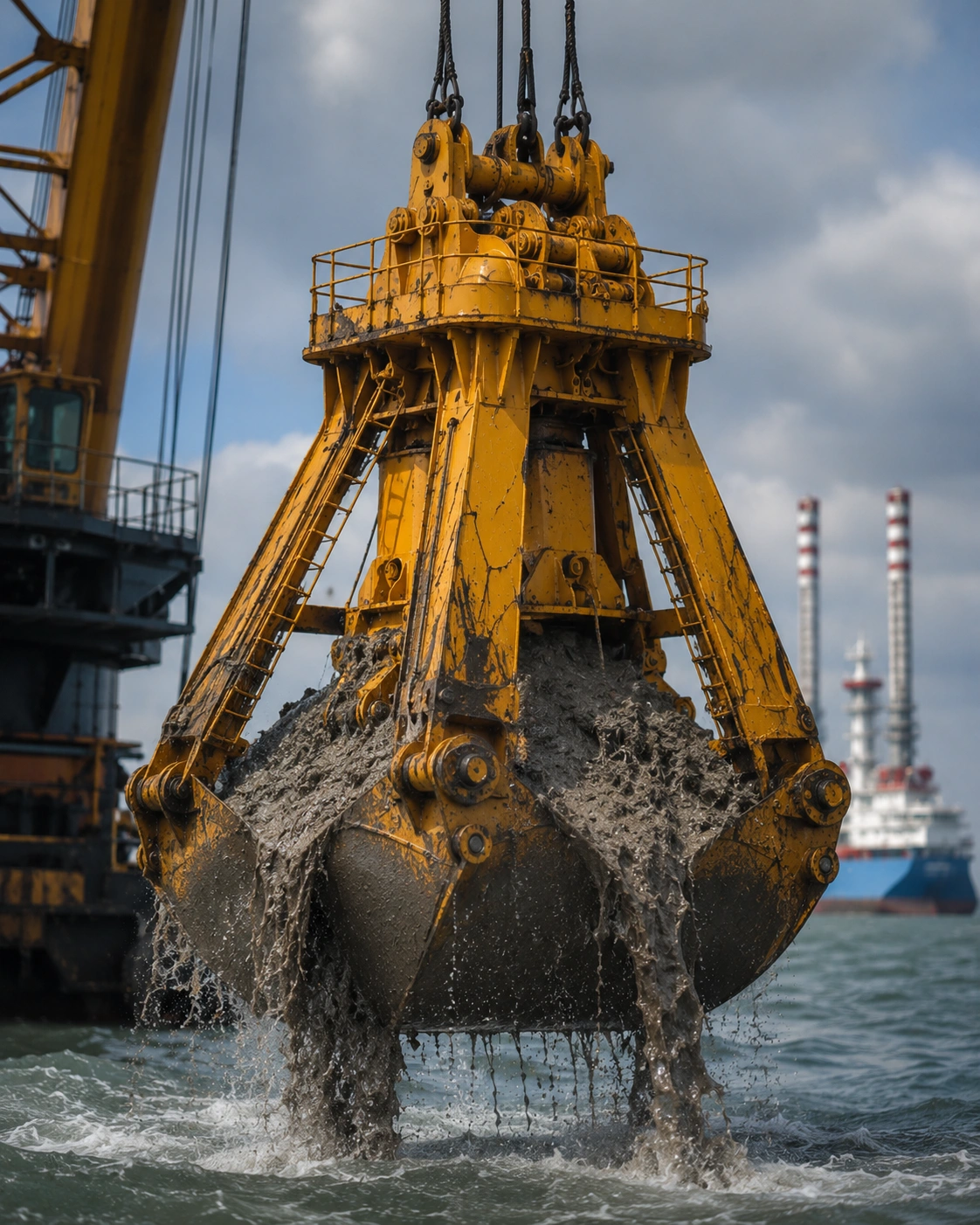 Orange Peel Grab for Scrap Handling Dredging grab removing seabed material