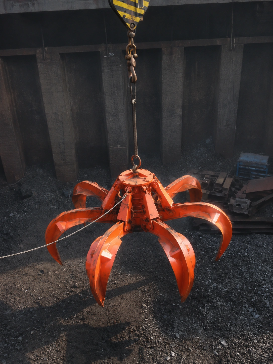 Orange Peel Grab for Scrap Handling Realisfic opg electro