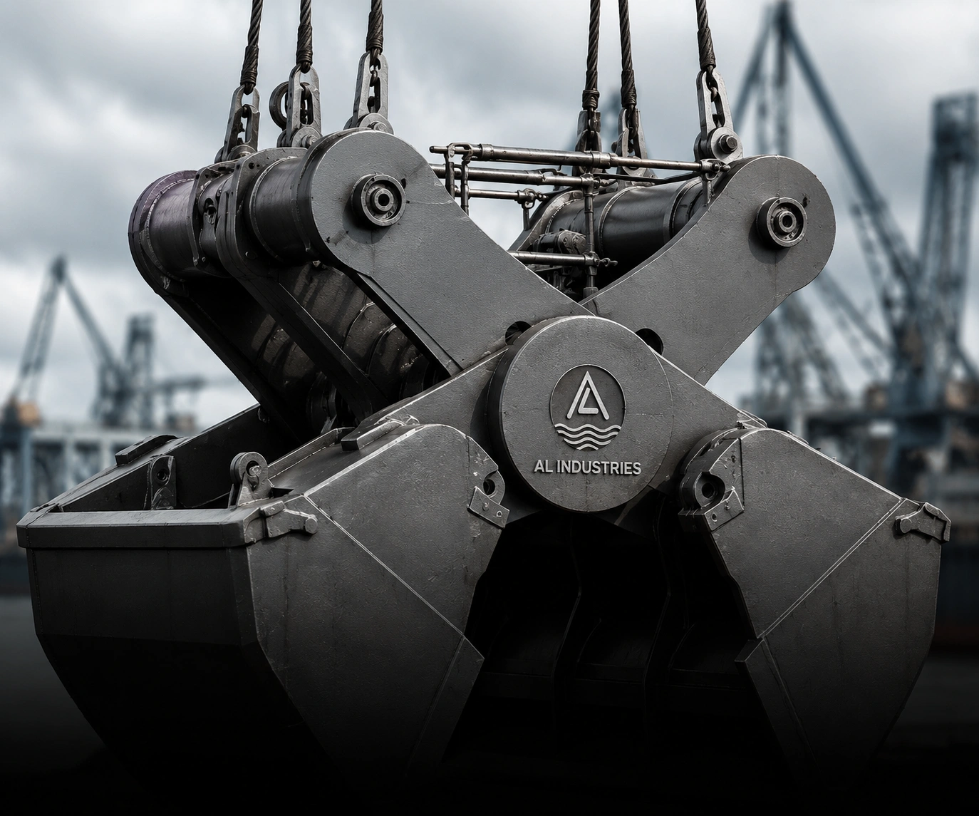 Close-up detail of scissor grab mechanism
