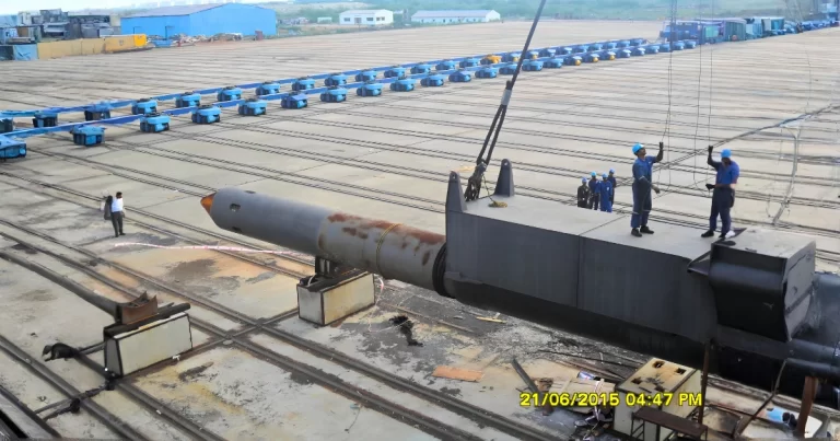 Spud for barges