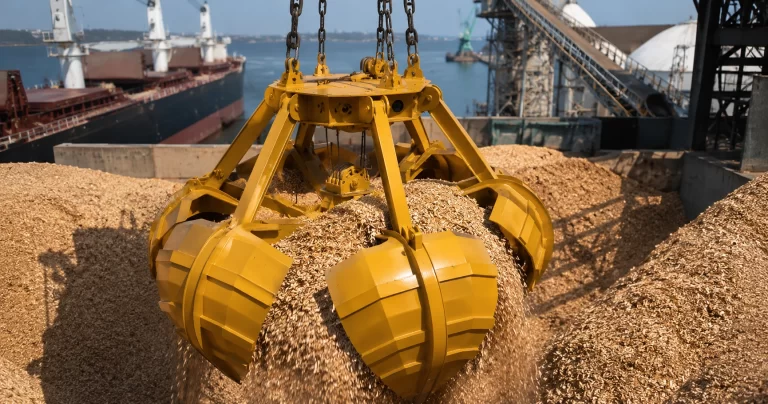 Wood chips mechanical grab og