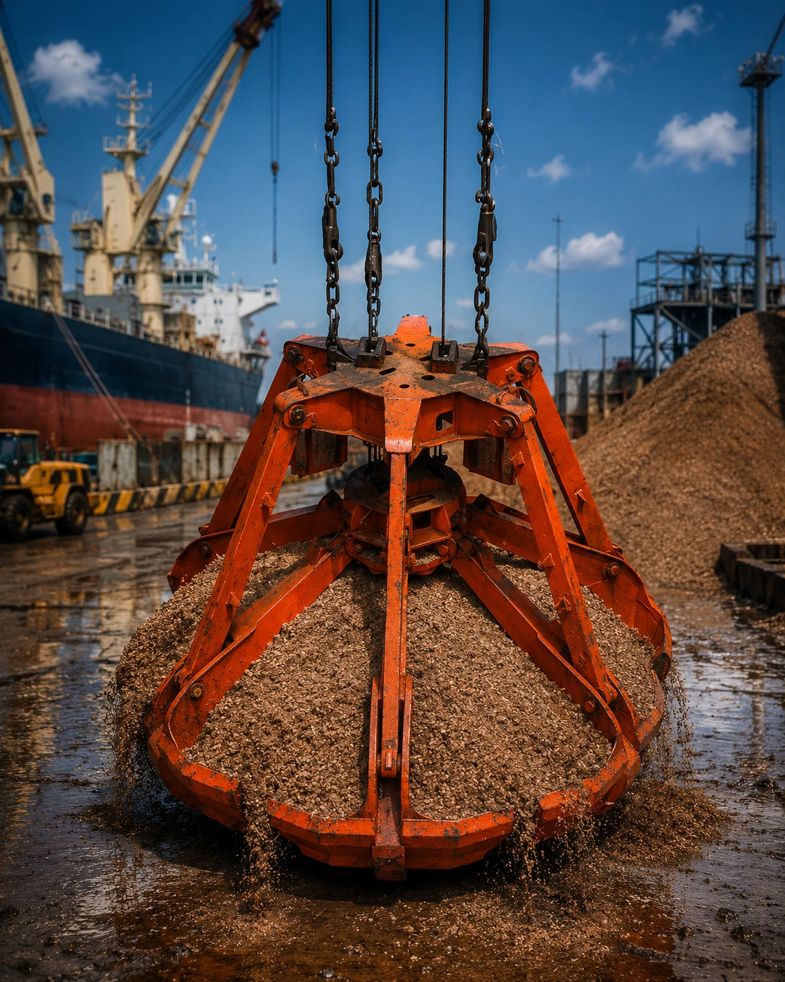 Orange Peel Grab for Scrap Handling Woodchips grab