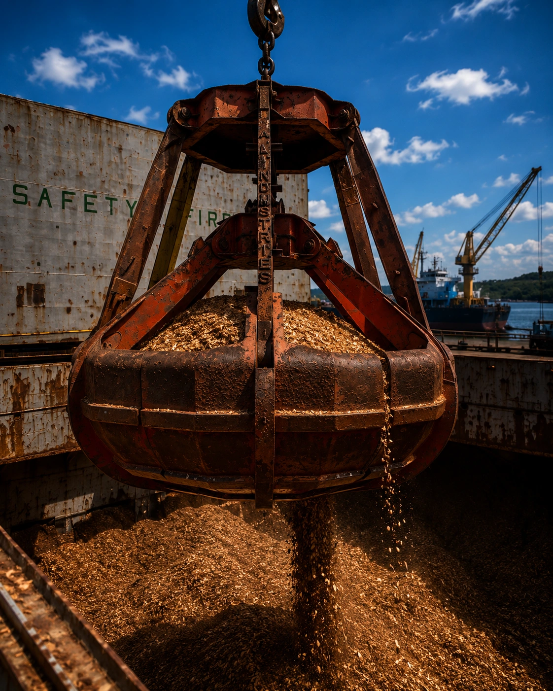 Orange Peel Grab for Scrap Handling Woodchips grab